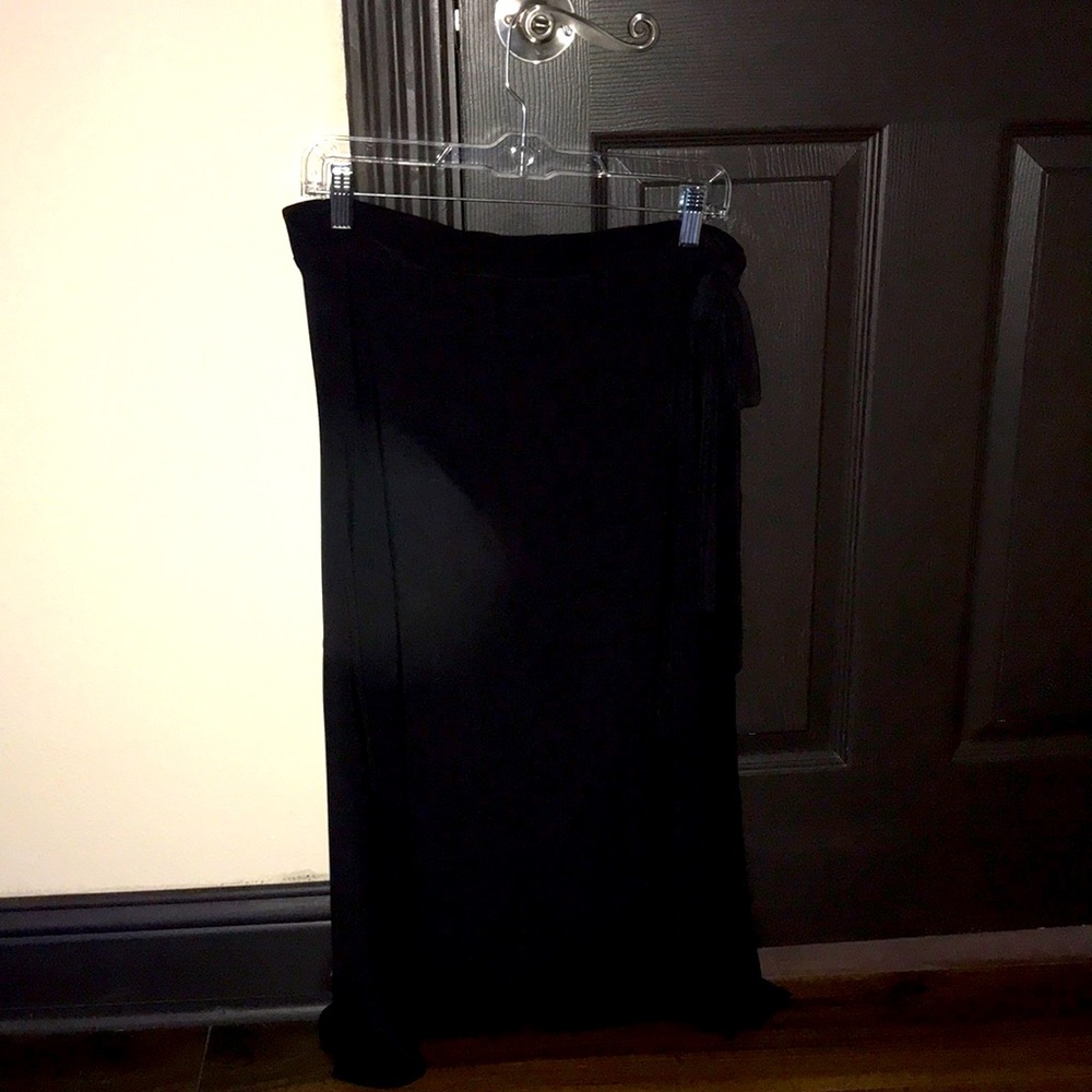 Black wrap skirt